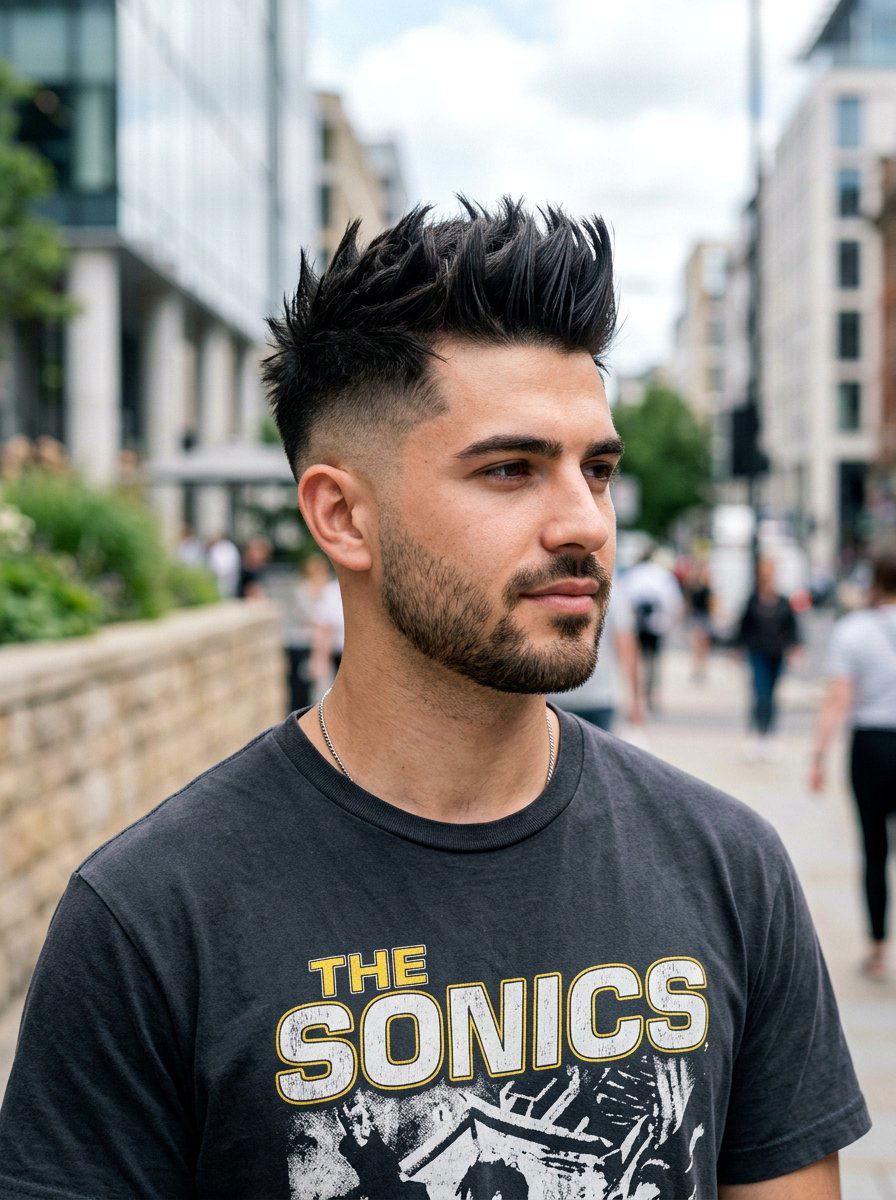 Spiky Quiff - 20 quiff haircut for thick hair men - 20 quiff haircut for thick hair men