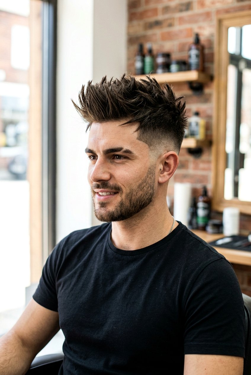Spiky Quiff Undercut - 20 long top short sides haircut men - 20 long top short sides haircut men