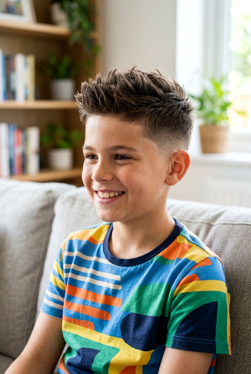 Spiky Taper Fade - 20 boys haircut for thick straight hair - 20 boys haircut for thick straight hair