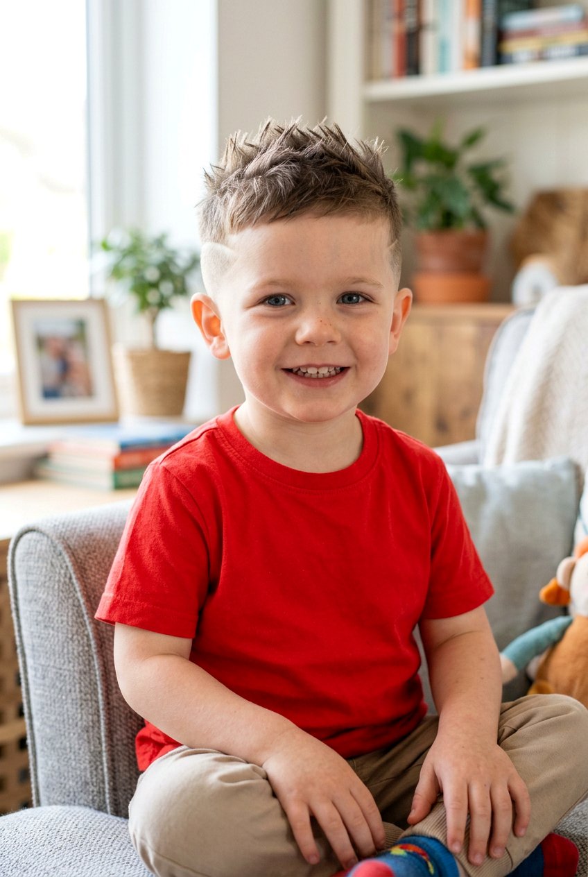 Spiky Texture Crop - 20 first haircut styles for toddler boys - 20 first haircut styles for toddler boys
