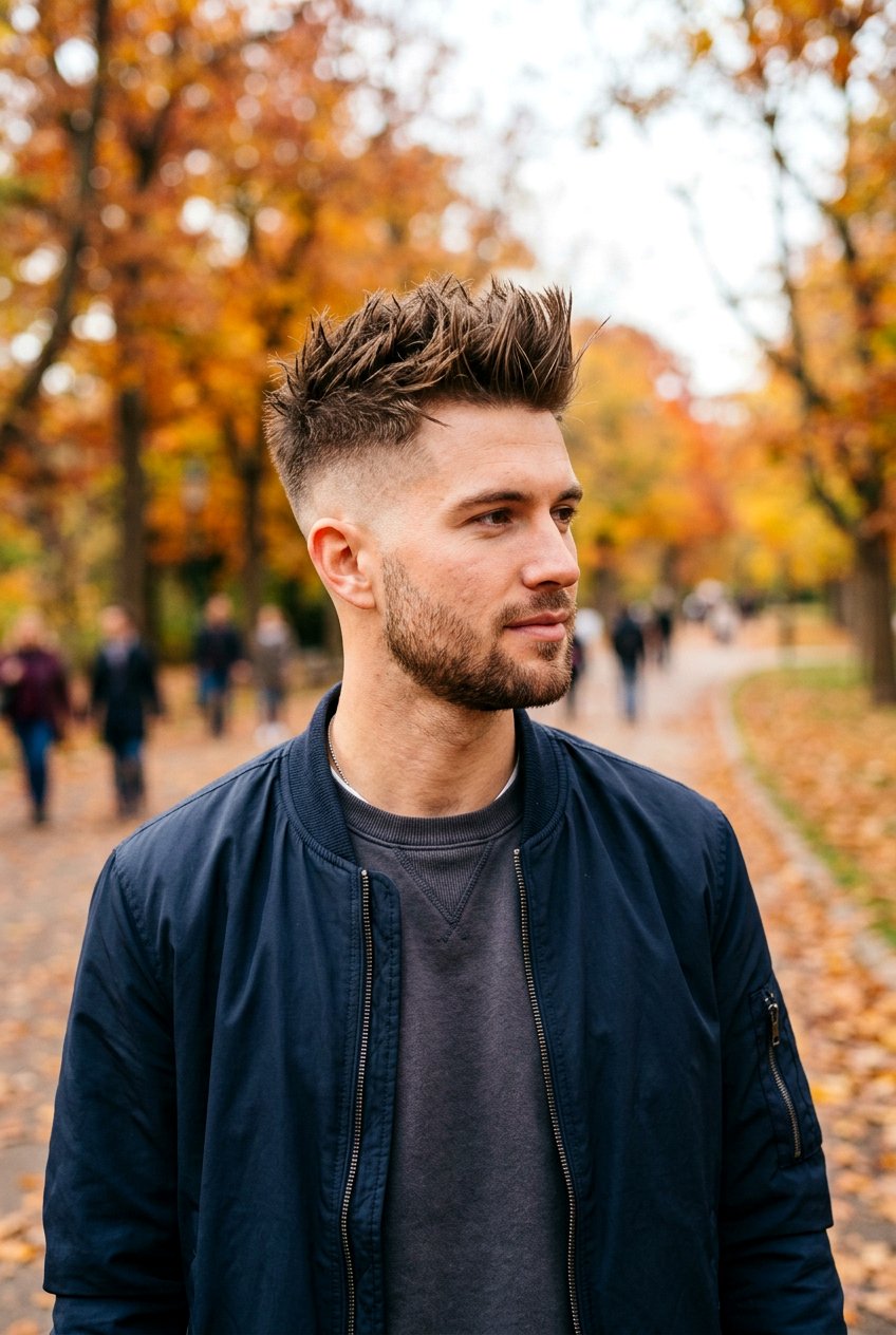 Spiky Textured Top Thin Crown - 20 men haircut for thin crown - 20 men haircut for thin crown