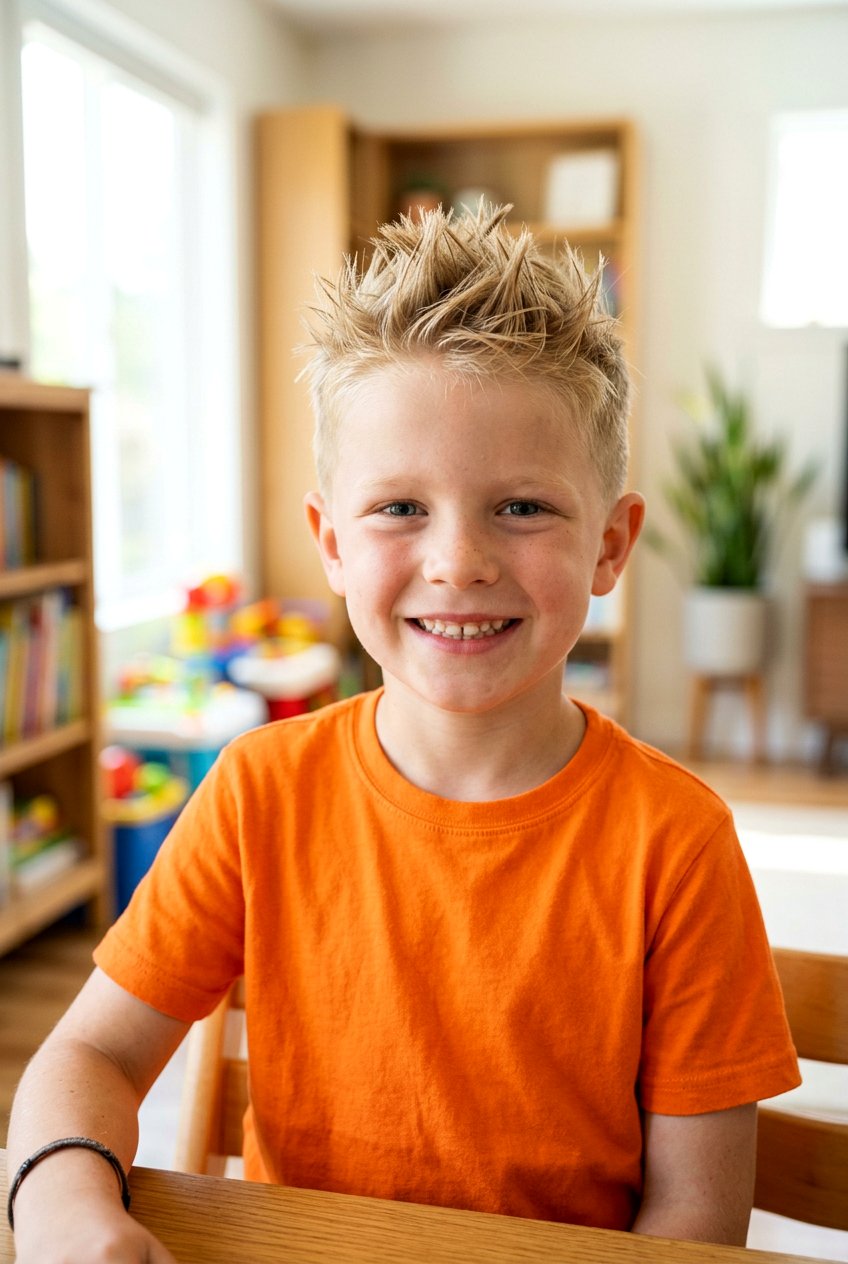 Spiky Top Hair - 20 kindergarten picture day hairstyle - 20 kindergarten picture day hairstyle