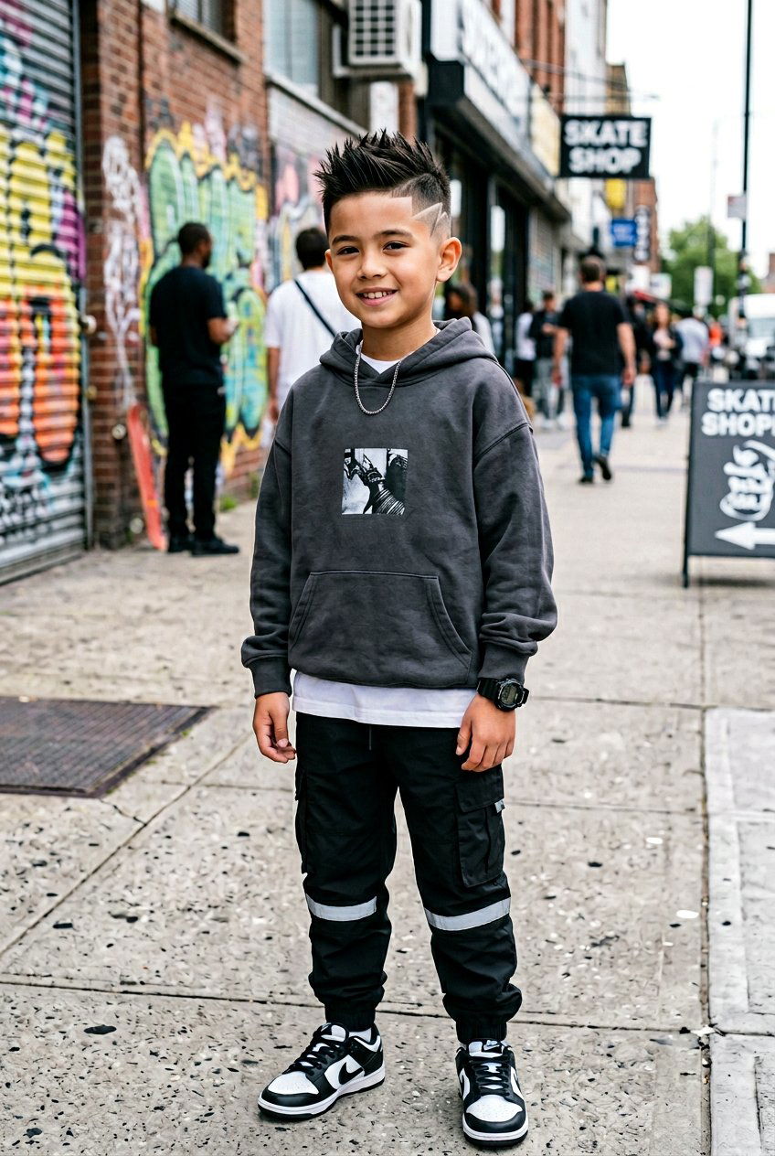 Spiky Top with Design - 20 cute picture day haircuts for boys - 20 cute picture day haircuts for boys