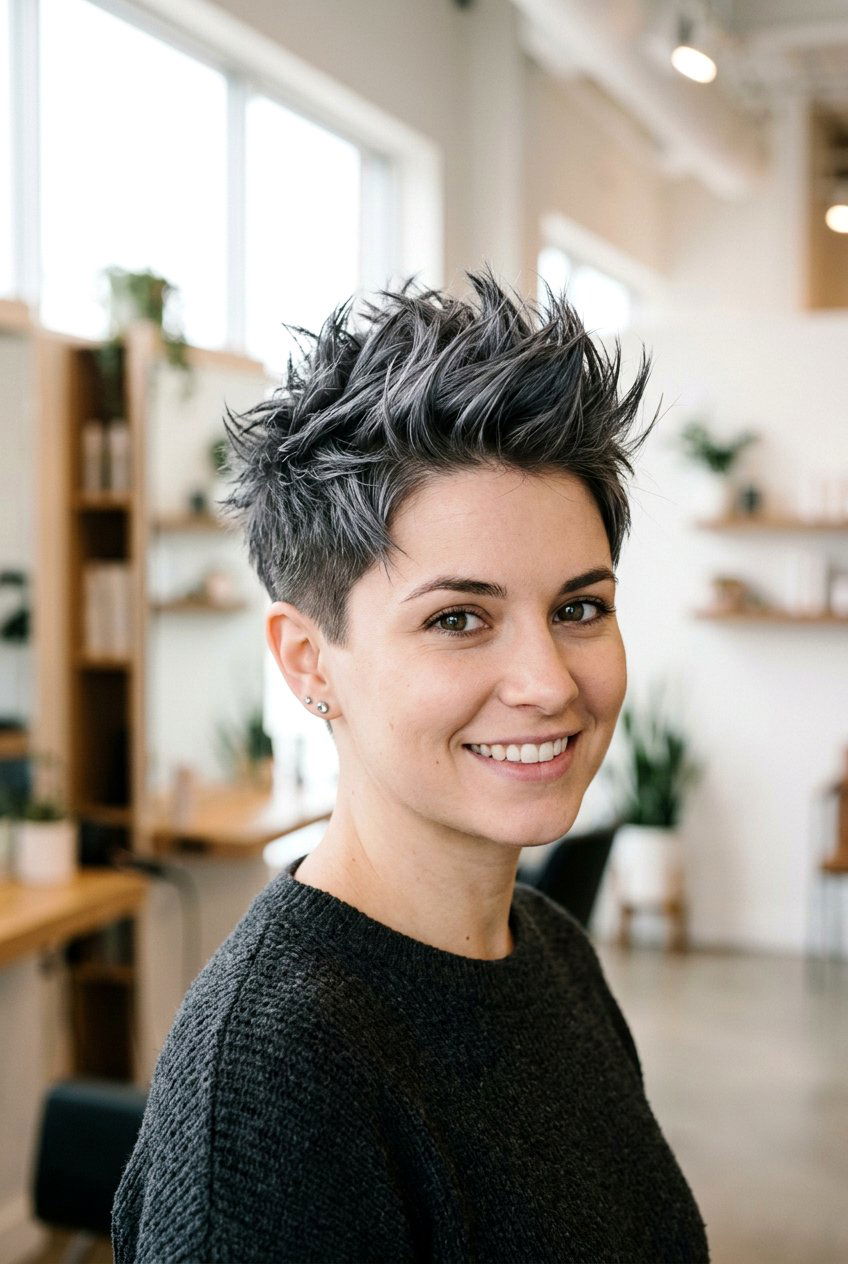 Spiky gray pixie - 20 short gray hairstyles - 20 short gray hairstyles