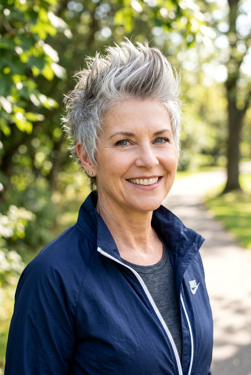 Spiky pixie cut - 20 modern pixie for women over 50 - 20 modern pixie for women over 50