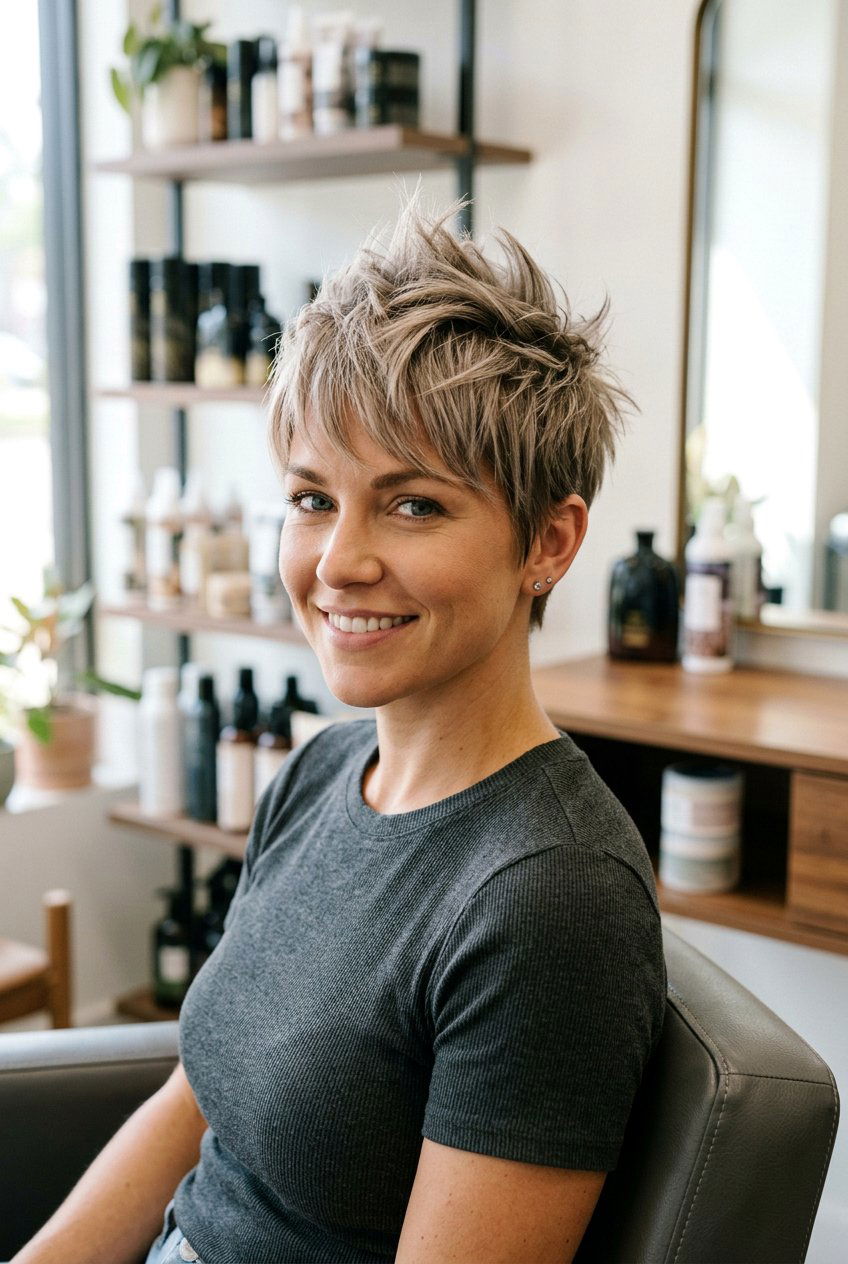 Spiky pixie with bangs - 20 spiky pixie haircut - 20 spiky pixie haircut