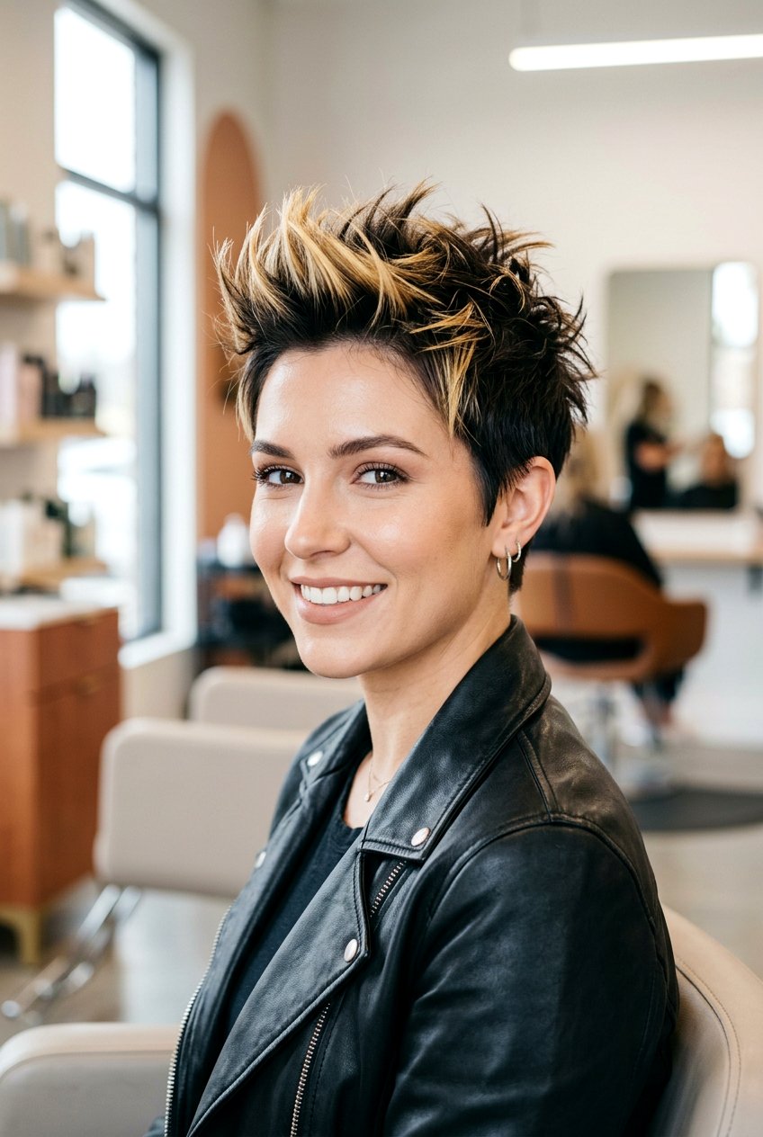 Spiky pixie with highlights - 20 spiky pixie haircut - 20 spiky pixie haircut