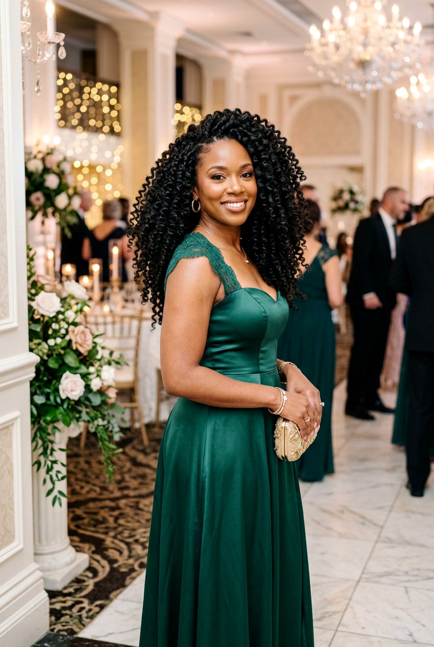 Spiral Curled Locs - 20 loc styles for wedding guests - 20 loc styles for wedding guests