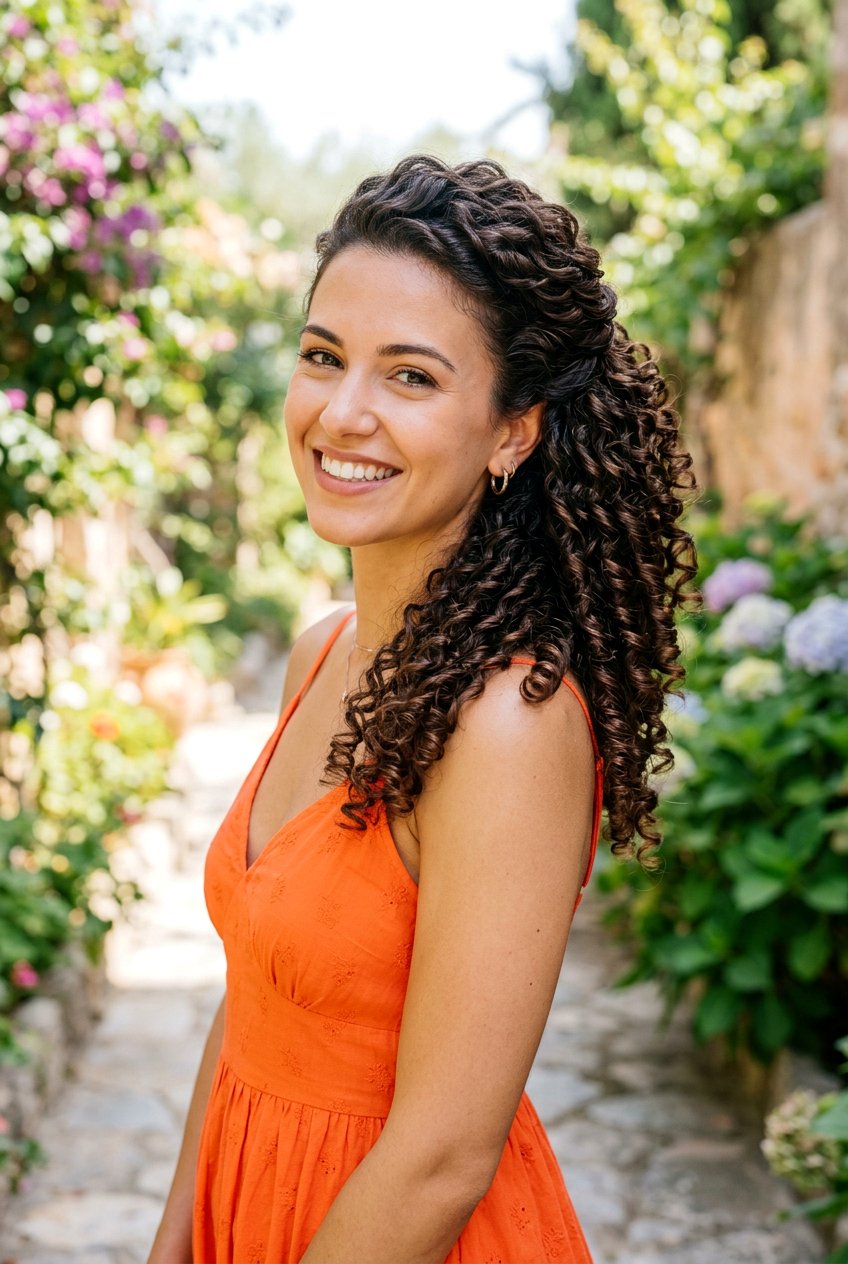 Spiral Curls Side Swept - 20 side swept curls for wedding guest - 20 side swept curls for wedding guest