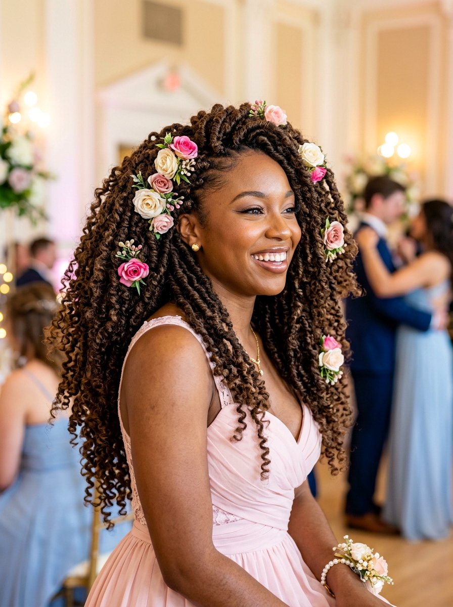 Spiral Loc Curls - 20 prom loc styles for women - 20 prom loc styles for women