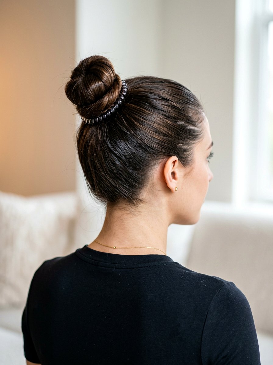 Spiral Tie Bun - 20 humidity proof bun hairstyle - 20 humidity proof bun hairstyle