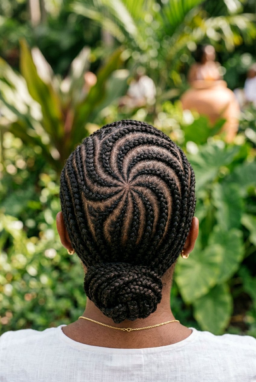 Spiral cornrows - 20 creative cornrow parting styles - 20 creative cornrow parting styles