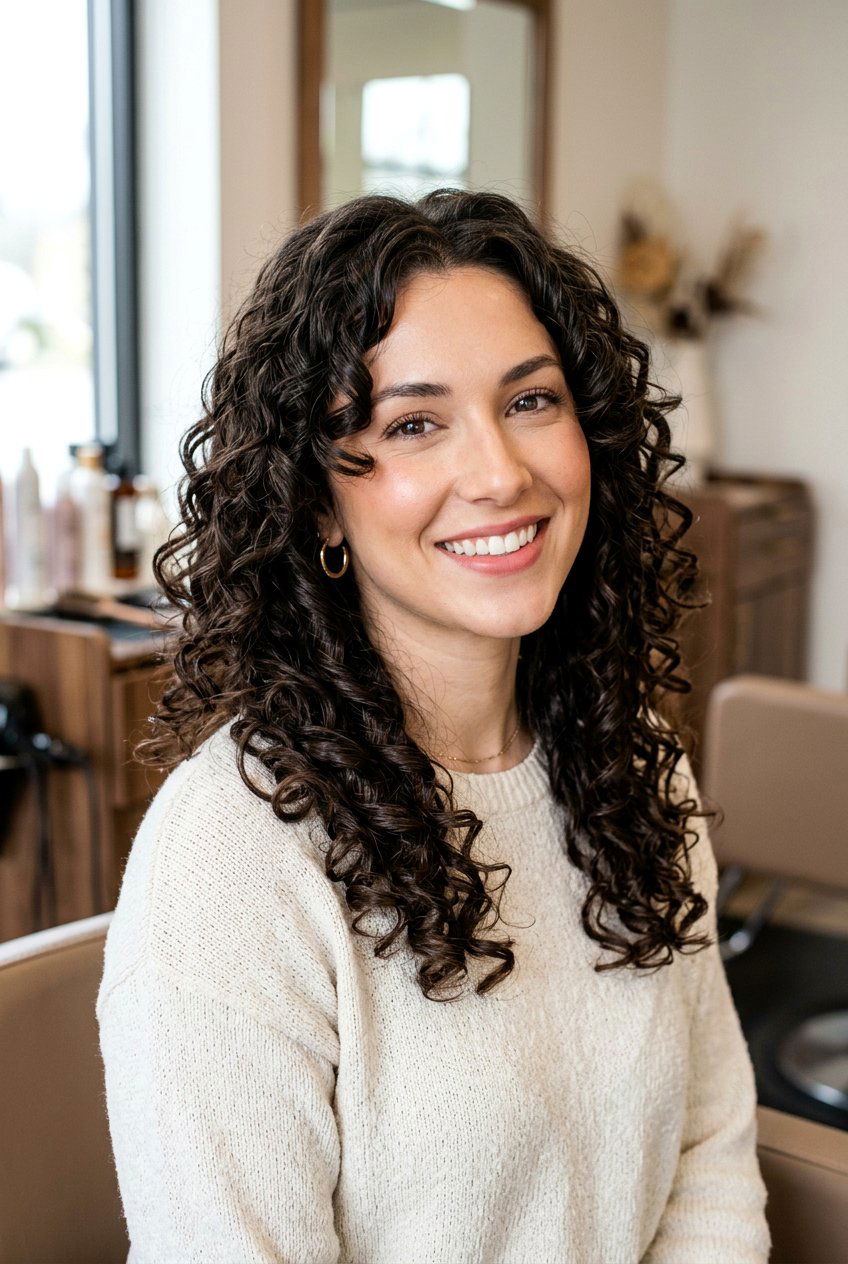 Spiral perm with face framing layers - 20 spiral perm hairstyles - 20 spiral perm hairstyles