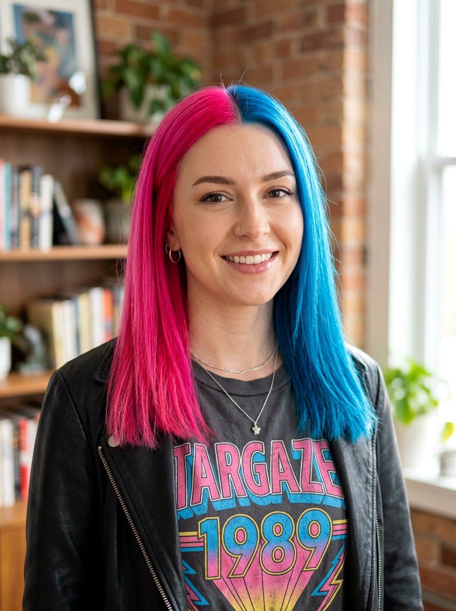 Split Dye Hair Color - 20 rave hair color ideas - 20 rave hair color ideas