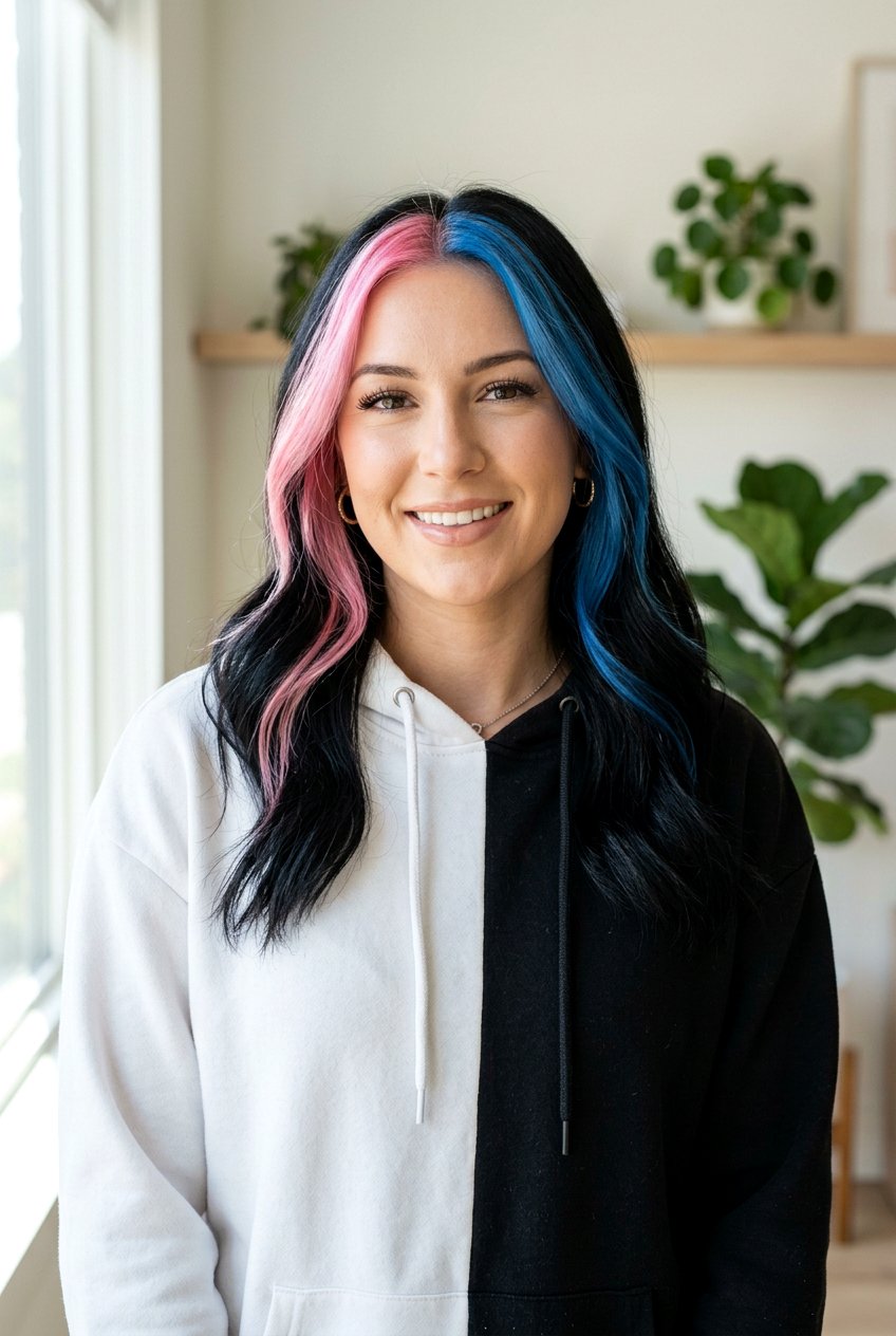 Split Dye Money Piece Hair - 20 e girl money piece hair - 20 e girl money piece hair