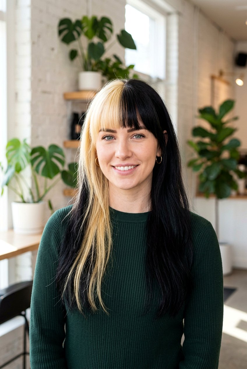 Split Dye Skunk Stripe Hair - 20 skunk stripe hair color - 20 skunk stripe hair color