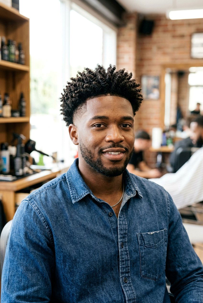 Sponge Twist Afro Taper Fade - 20 afro taper fade for black men - 20 afro taper fade for black men