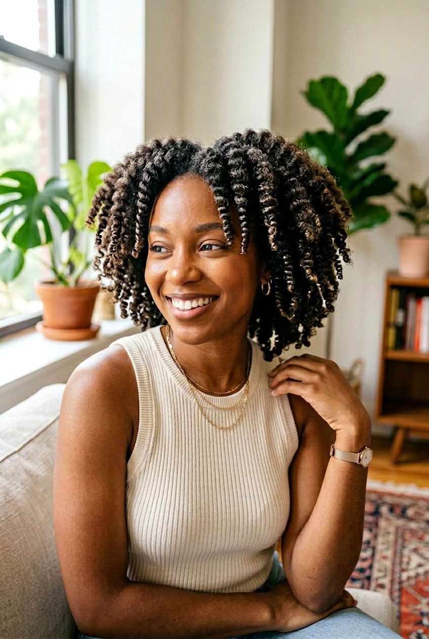 Sponge Twist Finger Coils - 20 twist sponge hairstyle for black women - 20 twist sponge hairstyle for black women