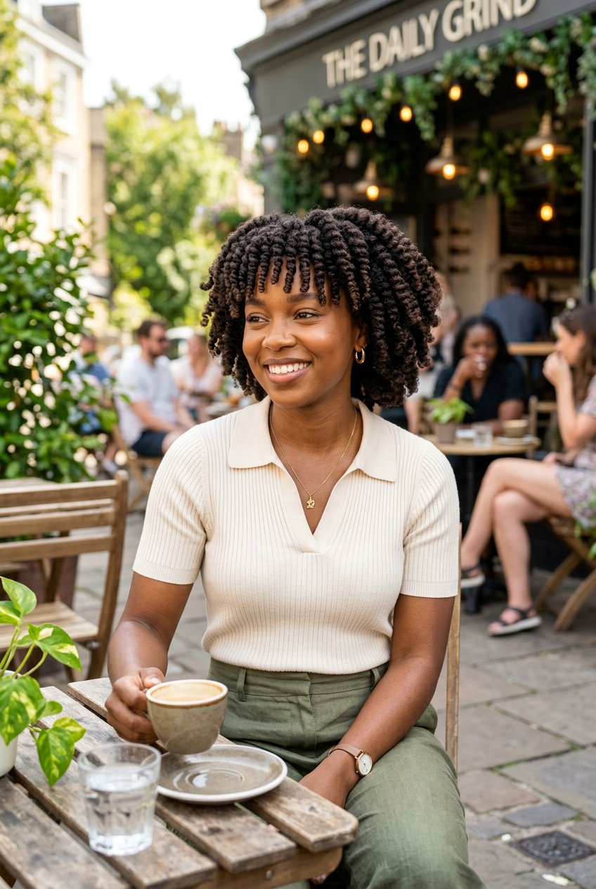 Sponge Twist with Front Bangs - 20 twist sponge hairstyle for black women - 20 twist sponge hairstyle for black women