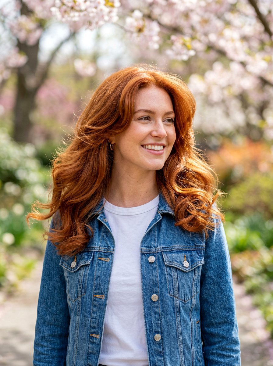 Spring Copper Penny Red Hair - 20 seasonal hair color ideas for redheads - 20 seasonal hair color ideas for redheads