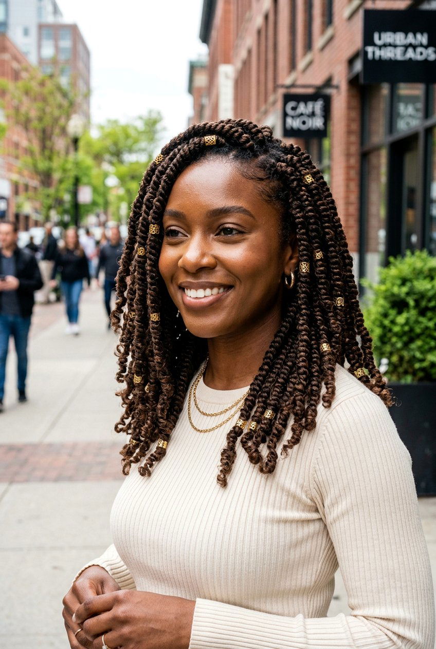 Spring Twists With Cuffs - 20 spring twists shoulder length styles - 20 spring twists shoulder length styles