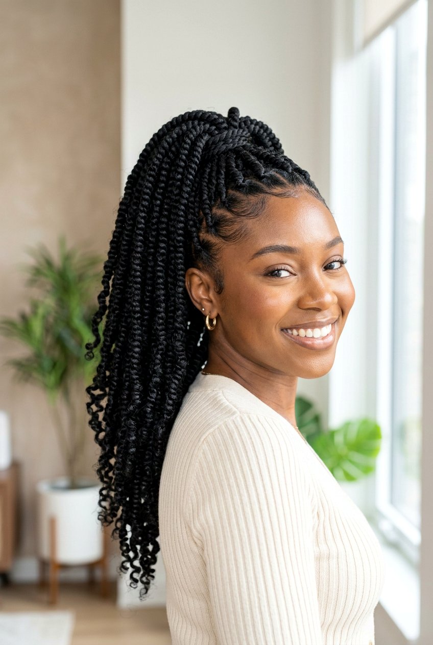 Spring twist ponytail - 20 spring twist hairstyles - 20 spring twist hairstyles