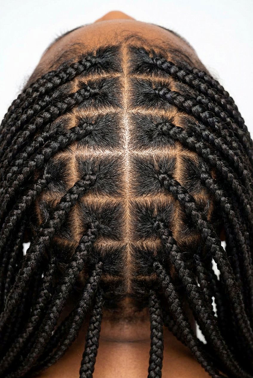 Square Part Knotless Braids - 20 knotless braids hairstyles - 20 knotless braids hairstyles