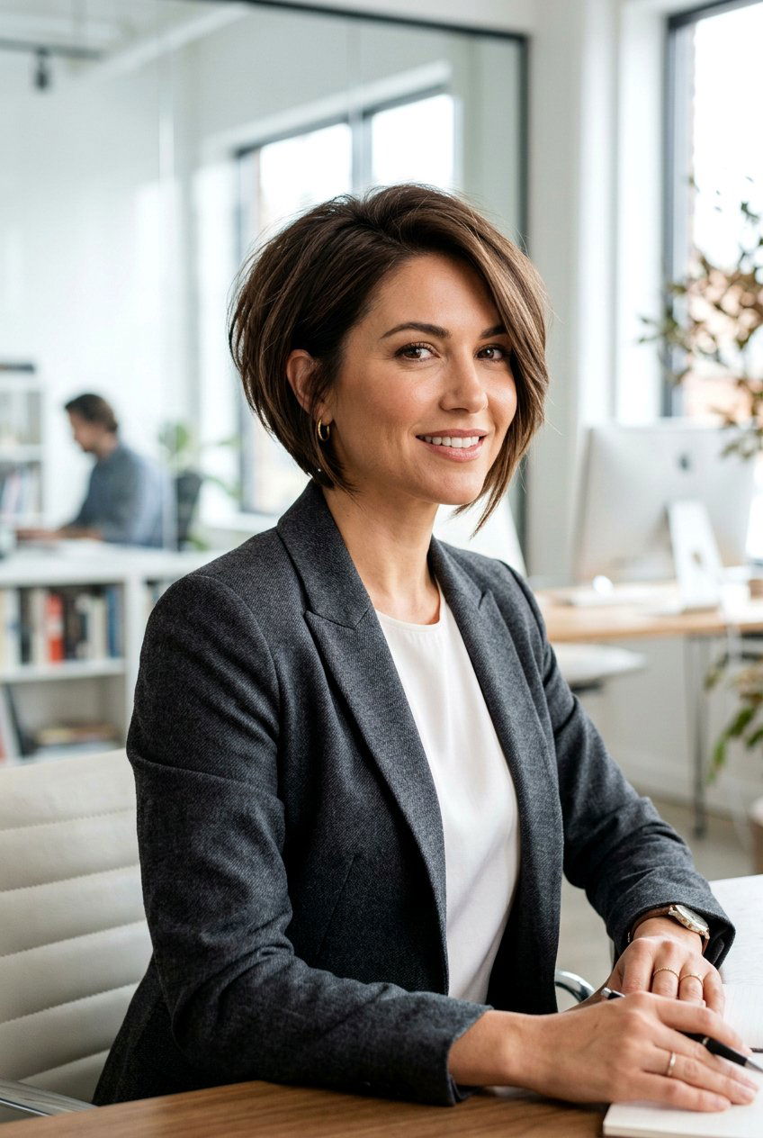 Stacked Airy Bob - 20 airy bob for mature fine hair - 20 airy bob for mature fine hair