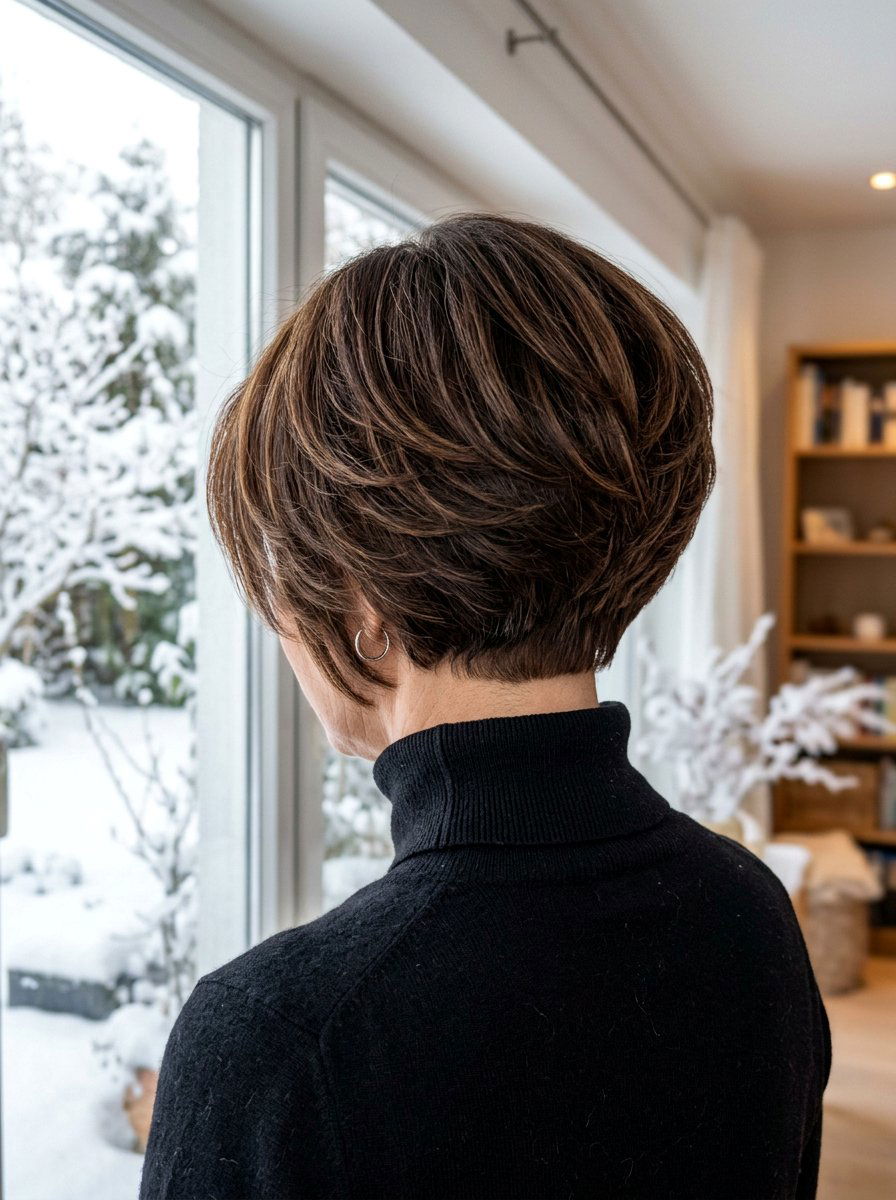 Stacked Bob - 20 office hairstyle for mature women over 50 - 20 office hairstyle for mature women over 50