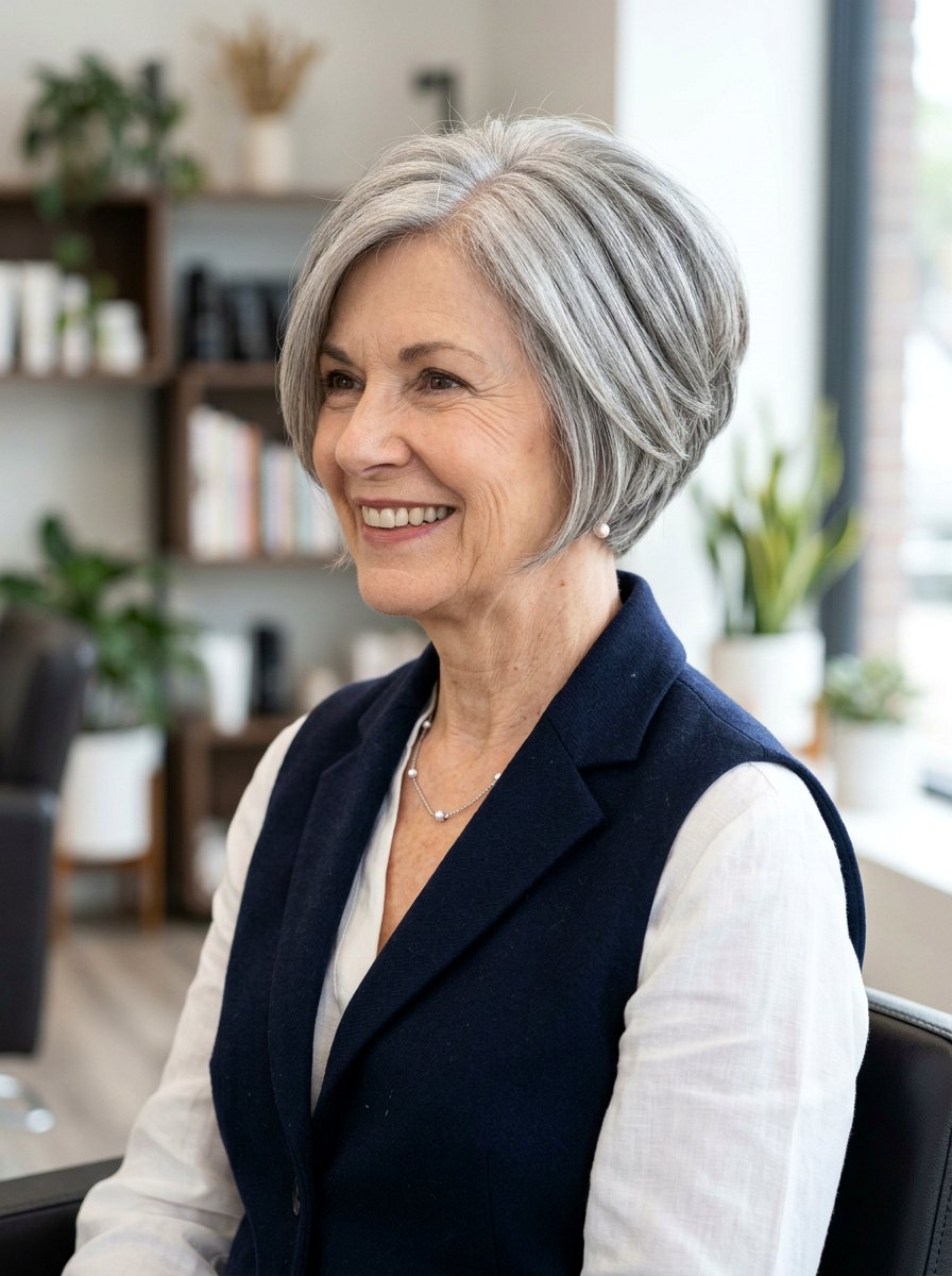 Stacked Bob For Fine Hair - 20 jaw length bob for fine hair over 60 - 20 jaw length bob for fine hair over 60