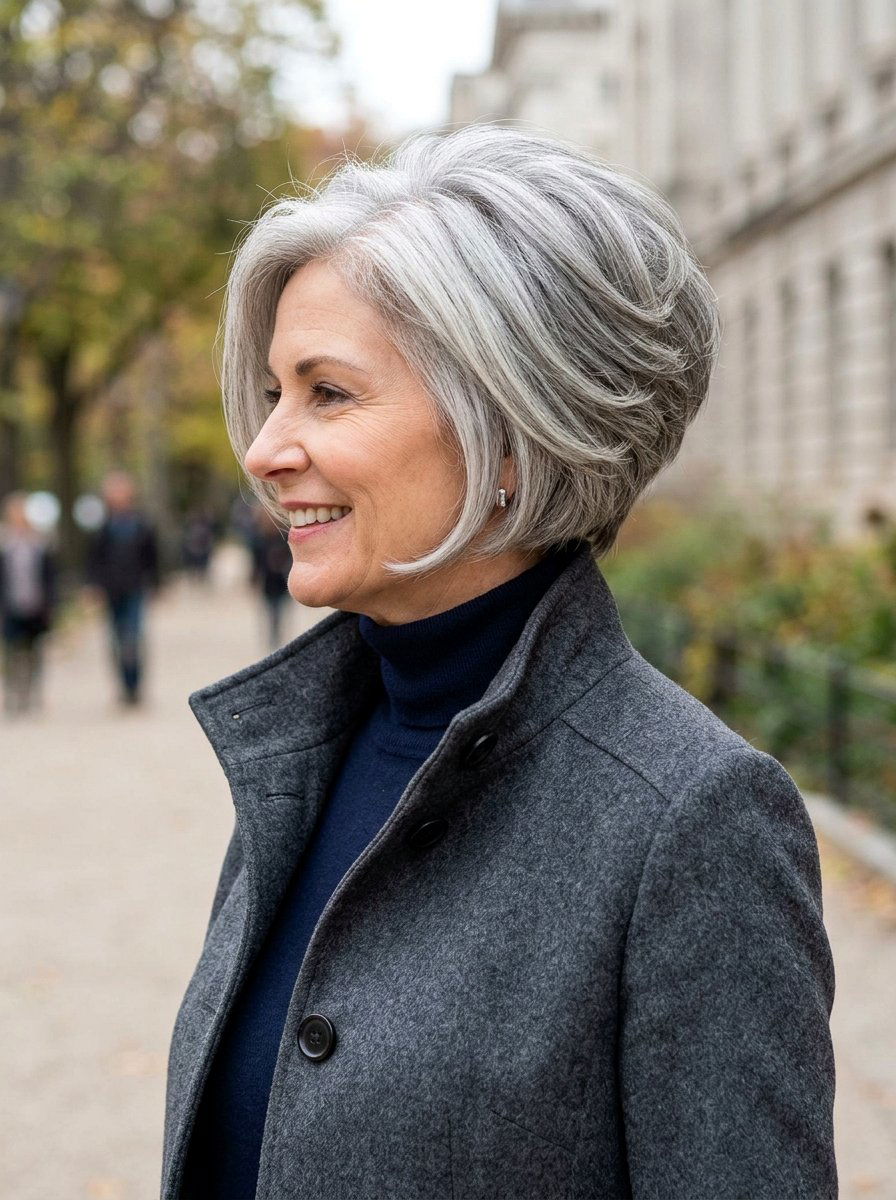 Stacked Bob For Gray Hair - 20 elegant haircut for naturally gray hair - 20 elegant haircut for naturally gray hair