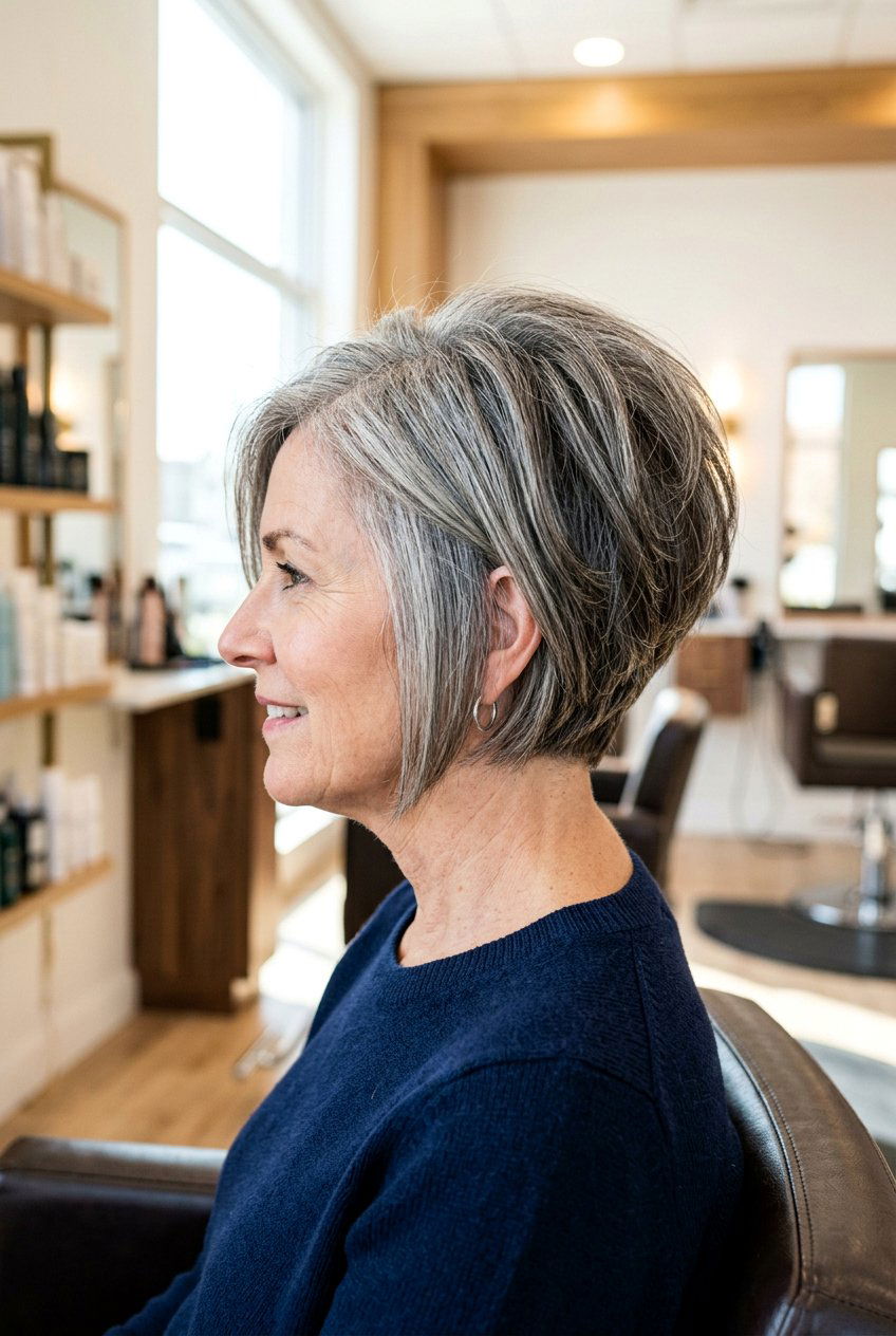 Stacked Bob Haircut - 20 short hairstyles for women over 50 - 20 short hairstyles for women over 50