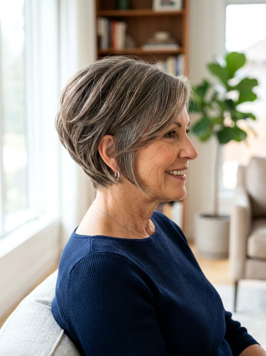 Stacked Bob Haircut - 20 elegant haircut for women over 60 - 20 elegant haircut for women over 60