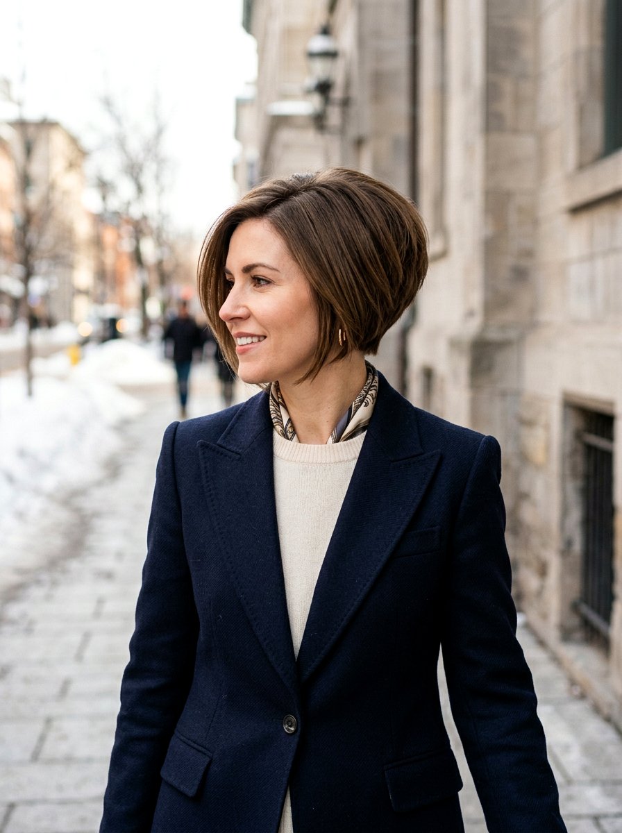 Stacked Bob Haircut - 20 haircut to fix flat layers - 20 haircut to fix flat layers