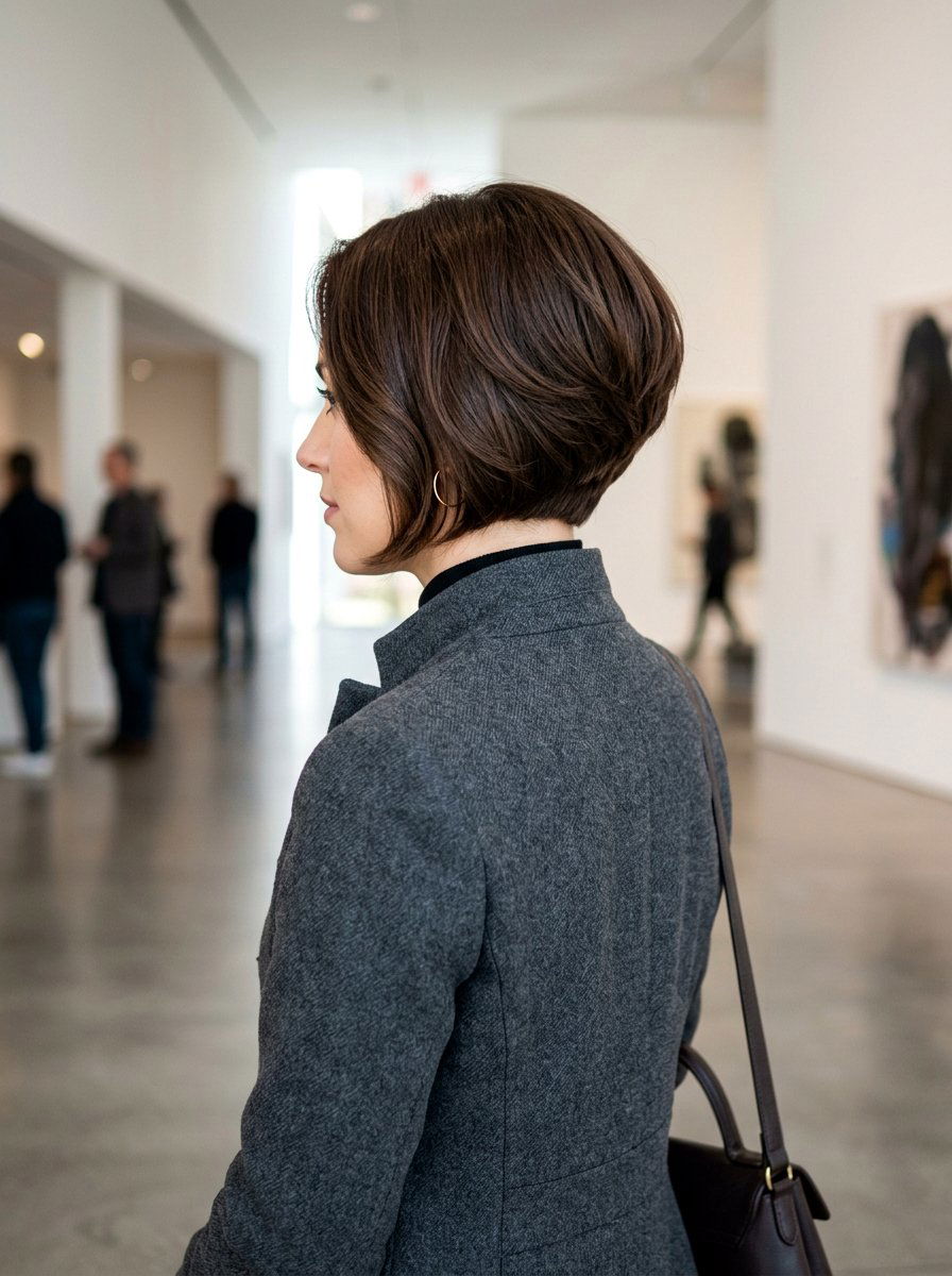 Stacked Bob Haircut - 20 polished haircut for naturally gray hair - 20 polished haircut for naturally gray hair