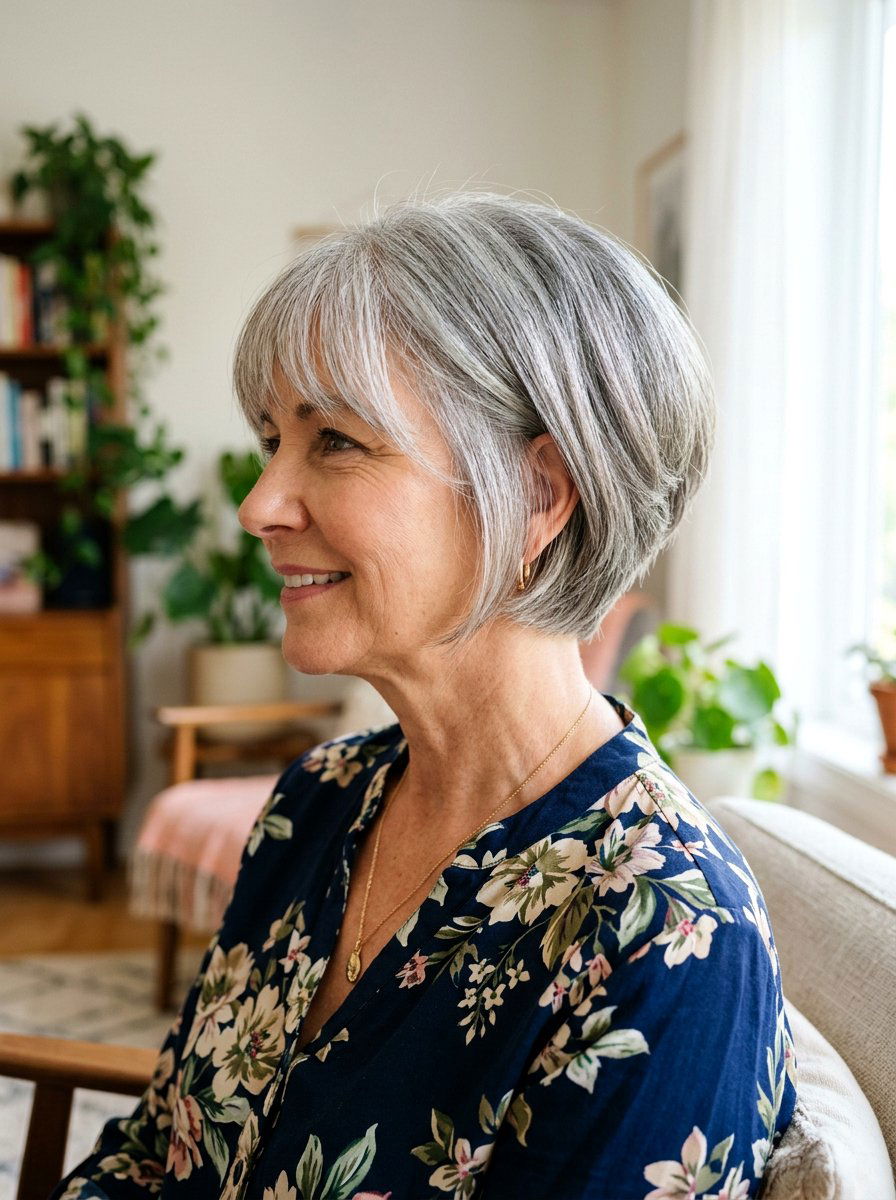 Stacked Bob With Bangs - 20 stacked bob for fine gray hair - 20 stacked bob for fine gray hair