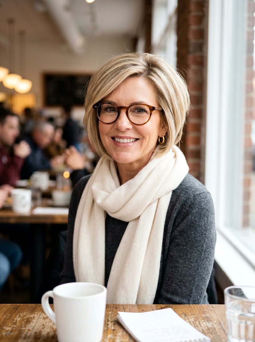 Stacked Bob With Glasses - 20 short hairstyles for women with glasses and thin hair - 20 short hairstyles for women with glasses and thin hair