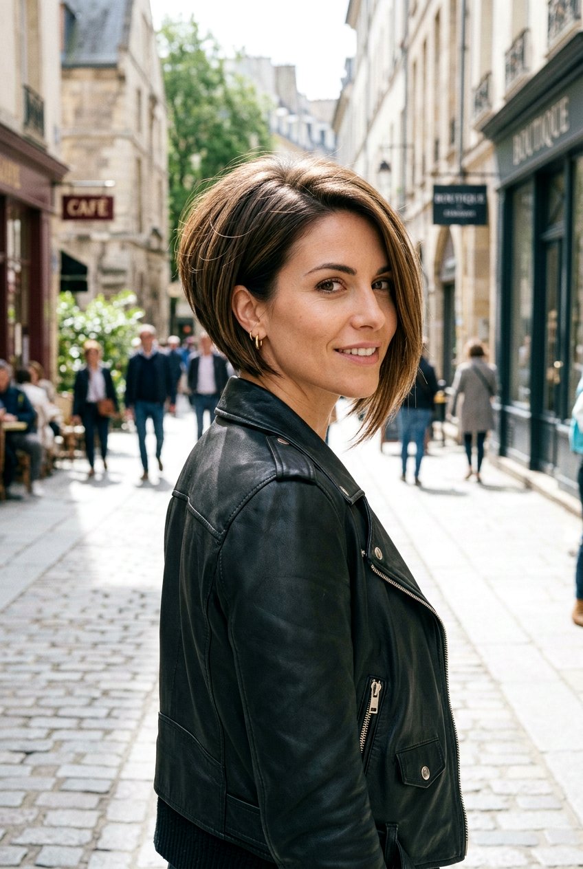 Stacked Bob - 20 stylish mom haircut for fine hair - 20 stylish mom haircut for fine hair