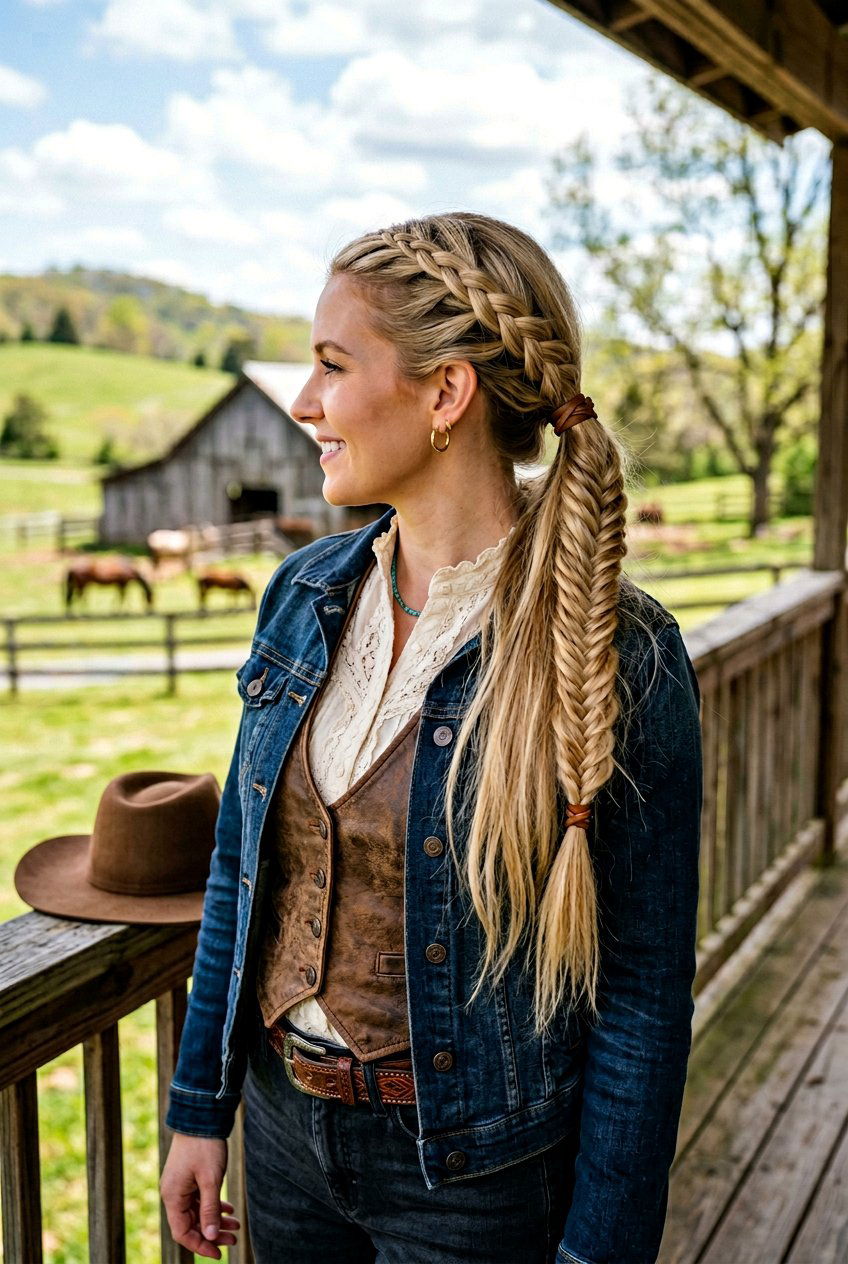 Stacked Braid Cowgirl Ponytail - 20 cowgirl braid ponytail - 20 cowgirl braid ponytail