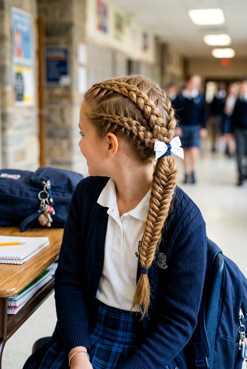 Stacked Braided Ponytail - 20 back to school braided ponytail - 20 back to school braided ponytail