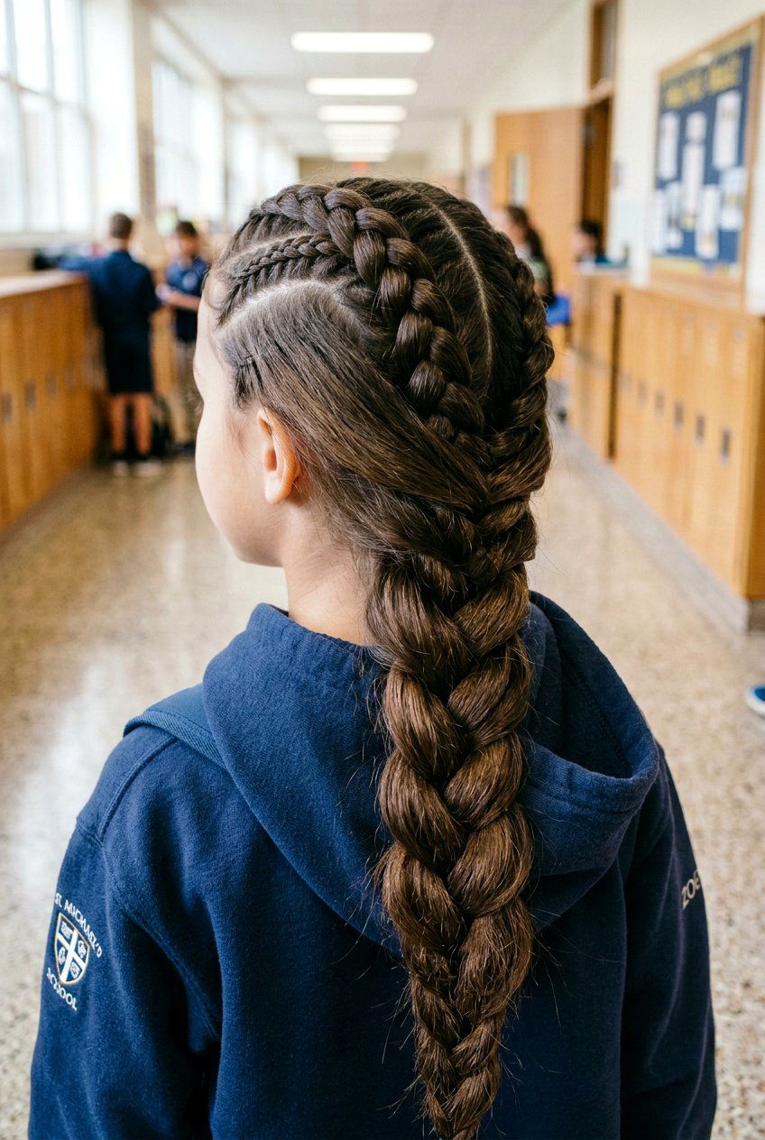 Stacked Braids - 20 little girls hairstyle ideas for school - 20 little girls hairstyle ideas for school