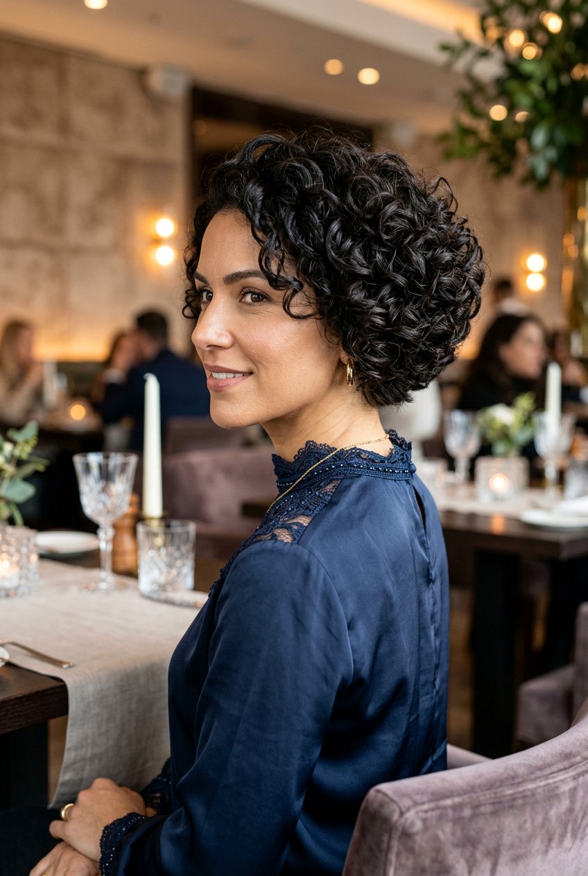 Stacked Curly Bob Haircut - 20 low maintenance haircut for mature curls - 20 low maintenance haircut for mature curls