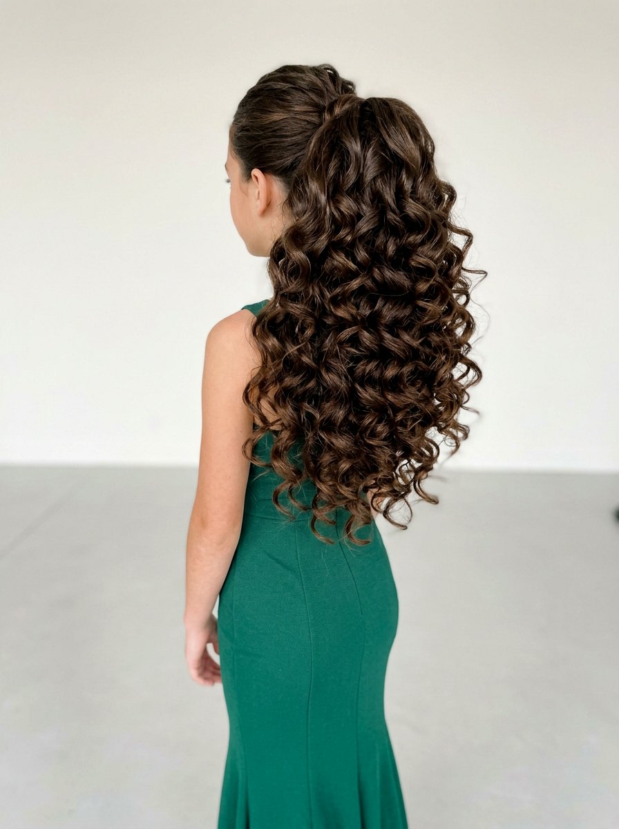 Stacked Curly Ponytail - 20 teen girls homecoming curls ponytail - 20 teen girls homecoming curls ponytail