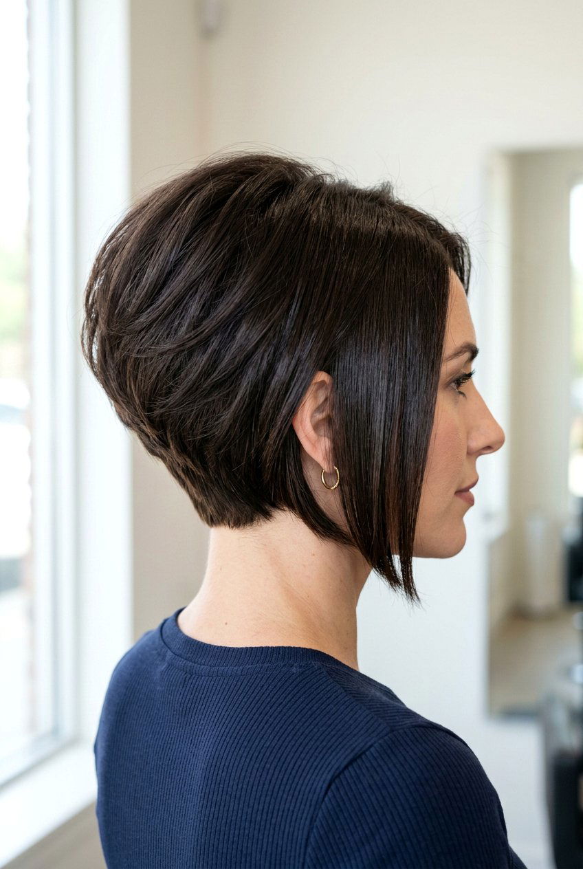 Stacked Inverted Bob - 20 short haircuts for thick hair - 20 short haircuts for thick hair