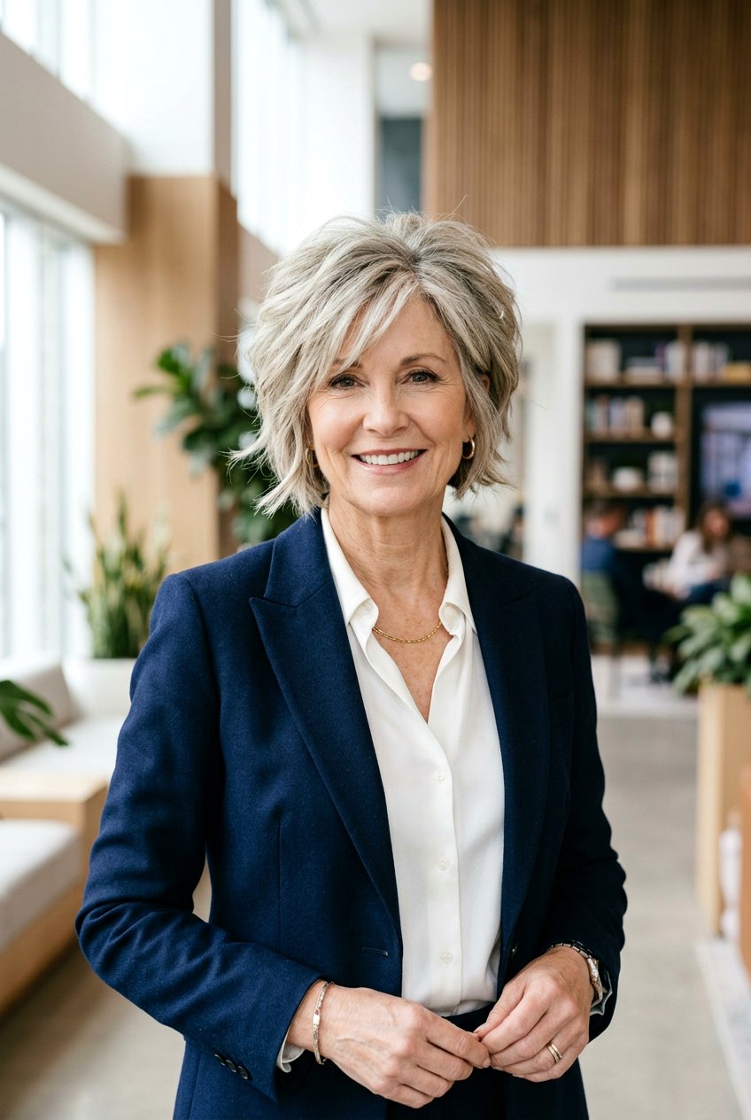 Stacked Shaggy Bob - 20 shaggy bob for older women - 20 shaggy bob for older women