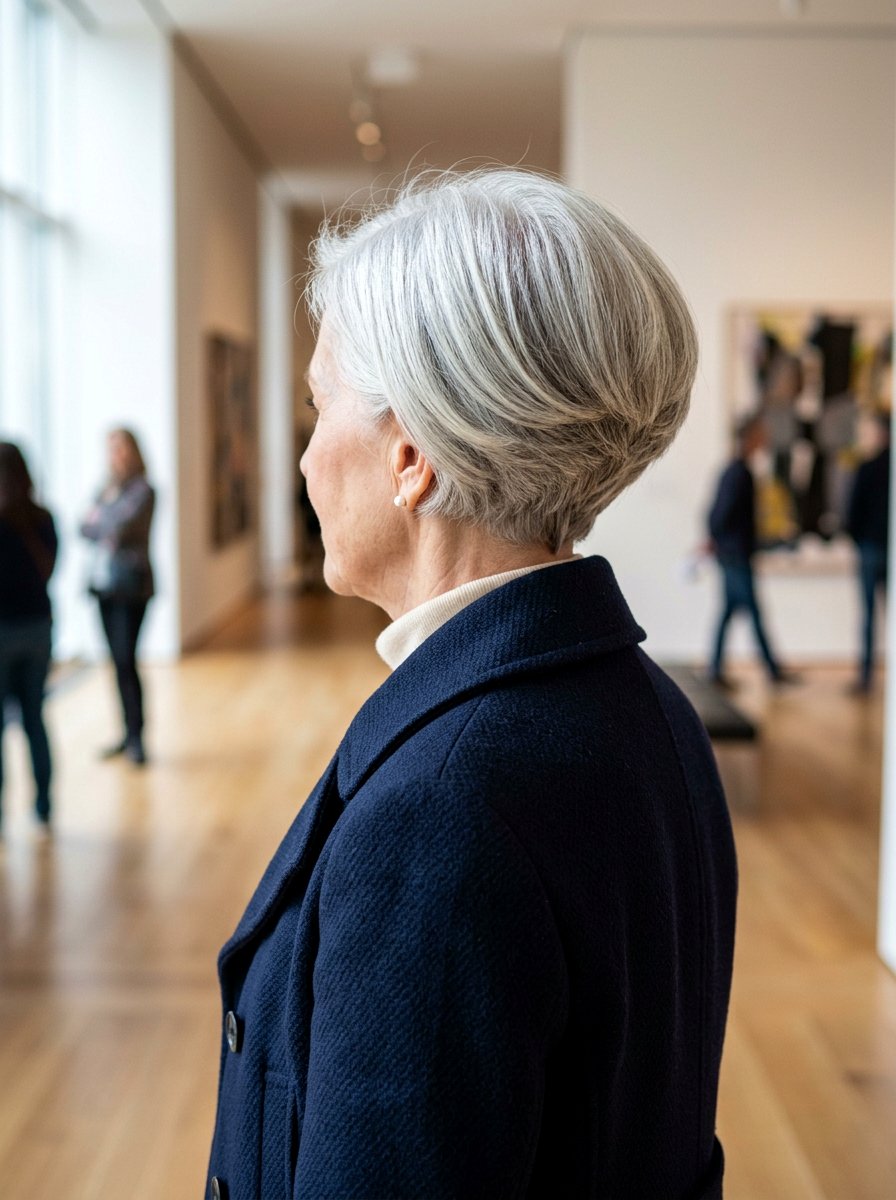 Stacked Silver Bob Haircut - 20 older women silver bob ideas - 20 older women silver bob ideas