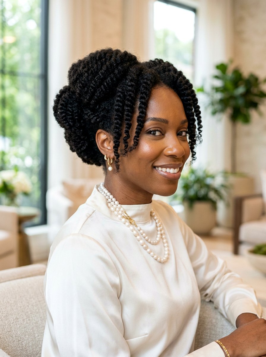 Stacked Twist Out Bob - 20 twist out bob hairstyle - 20 twist out bob hairstyle