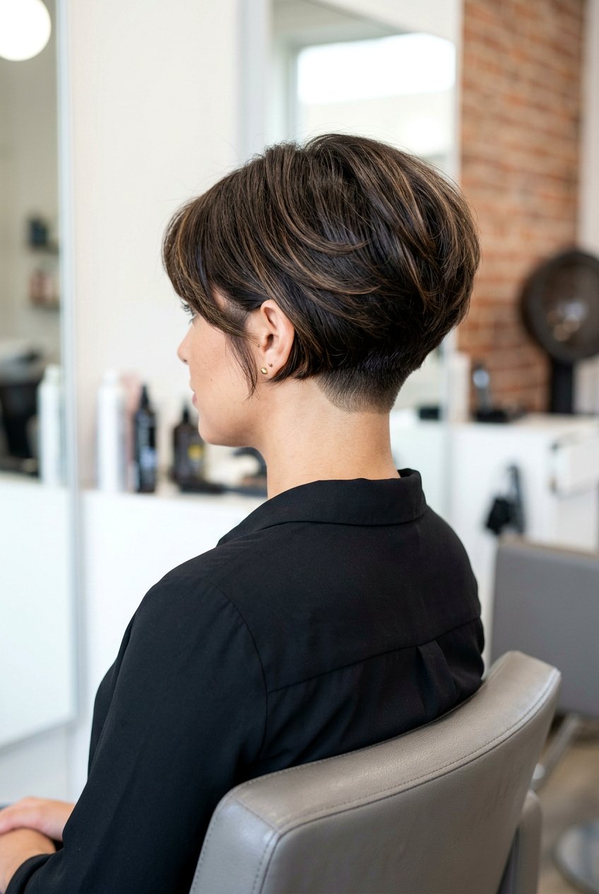 Stacked Undercut Bob - 20 edgy bob with undercut - 20 edgy bob with undercut