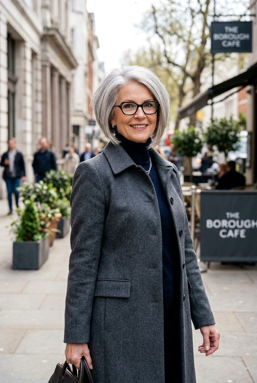 Stacked bob haircut - 20 hairstyles for women with glasses over 60 - 20 hairstyles for women with glasses over 60