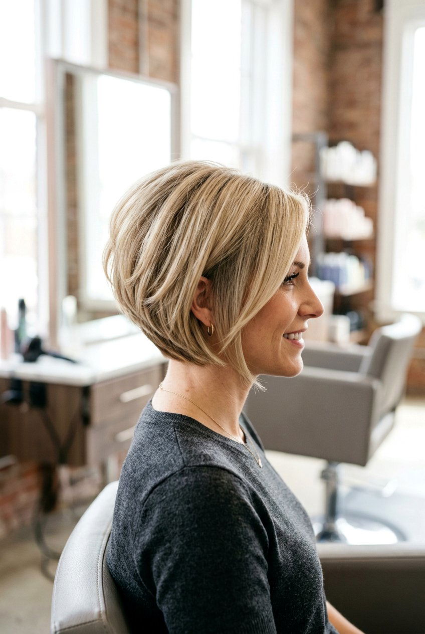 Stacked jaw length bob - 20 jaw length bob haircut - 20 jaw length bob haircut